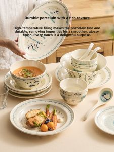 YOGEHOME | Cartoon Cute Chinese Style Dinnerware Set