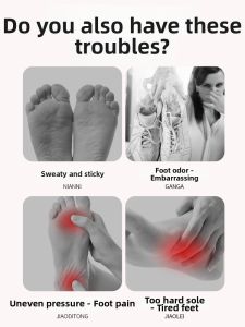 JVBV | Sweat Absorbing Anti-Odor Breathable Antibacterial Insoles For Men Summer Sweaty Feet Thin Shoes