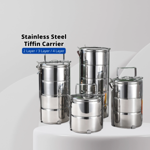 YU Ready Stock Thick Stainless Steel Food Carrier / tiffin Carrier / Lunch Box / Bekas Makanan Bertingkat