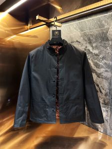 New Chinese Style Mens Cotton Jacket Autumn Winter Slim Fit Button up Casual Top Retro National Style Thickened Silk Cotton