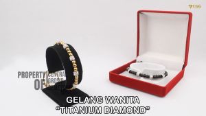 Gelang Wanita Emas Titanium Diamond