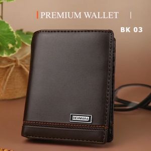 Dompet Pria Model Berdiri Bahan Kulit Sintetis PVC BK 03