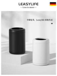 Black Luxury Trash Can 2025 New Commercial Hotel Office Home Living Room Bedroom High End Sanitary Bucket Stainless Steel round