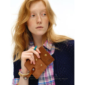 SHEITAOZI | Purple Linen Checked Long Sleeve Shirt