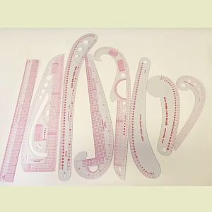 【Ready Stock】7piece sewing measuring kit sewing drawing ruler sleeve arm French curve kit cutting ruler dial