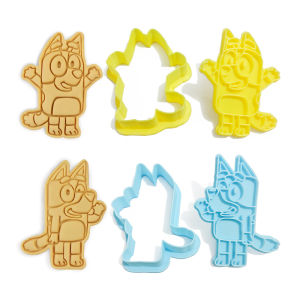 Bluey Cookie Cutter Bingo Anime Character Model Cute Dog Cookie Molds Cake Molds Baking Fun High-Quality Plastic Baking Tools