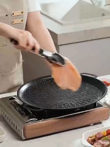 🥘ลดราคา🥘ถาดปิ้งย่างบาร์บีคิว ตั้งแคมป์กลางแจ้งเกาหลีถาดบาร์บีคิว กระทะBBQ🥘🥘ไม่ติดกระทะ🥘ไม่มีสารปนเปื้อน🥘