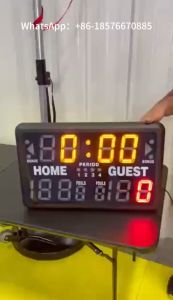 BSN SSG Scoreboard 24 x 16 Inch Electronic Basketball Scoreboard Tabletop Digital Scoreboard with Remote Portable Scoreboard