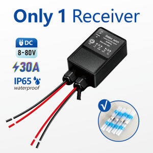 433Mhz Wireless Remote Control Switch DC 12V 24V 36V 48V 72V Outdoor Waterproof 30A Relay Module 50m Control Range for LED Pump
