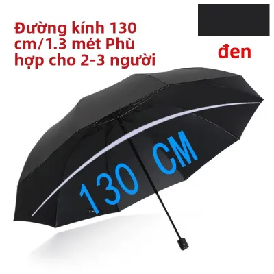 Ô Dù Gấp Cỡ Lớn 130CM Chống Gió Chống Nước Bảo Vệ Nắng Mưa Cỡ Lớn Cho Du Lịch Và Sử Dụng Gia Đình Vải Nylon 190T