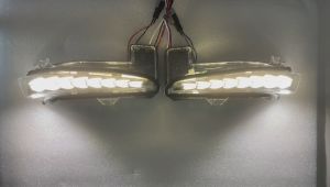 TCS TOYOTA HILUX REVO ROCCO 2016-2024 CAR SIDE MIRROR LAMP CHROME CRYSTAL ALBINO LED LIGHT ACCESSORIES