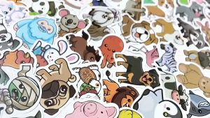 100Pcs Sanrio Stiker Lucu Kuromi Anti Air Stikers Gaya baru Stiker kreatif Menghias Komputer Ponsel Bagasi