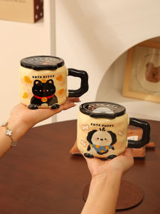 แก้วกาแฟเซรามิกทรงหัวใจ แก้วนม แก้วกาแฟสำหรับผู้หญิง แก้วกาแฟสำหรับทำงาน แก้วกาแฟสำหรับคู่รัก แก้วกาแฟแบบมีฝาปิด