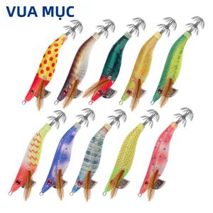 Mồi Bạch Tuộc Silicon Nhỏ Sống Động Như Thật SQUID KING 2.2 #   Gỗ Tôm Dụ Jig Cho Mực Nang Câu Cá Hồ Bãi Biển Đại Dương