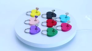 NEW 45*59*8mm Heart Shaped Padlock With Matching Keys Romantic Metal Love Locks For Travel Wedding Gift Diary Bag Luggage Decor