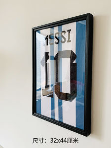 Memorial Football Basketball Star Jersey Frame Real Wood Hanging Wall Display Picture Frame Simple Modern Rectangle Home Decor