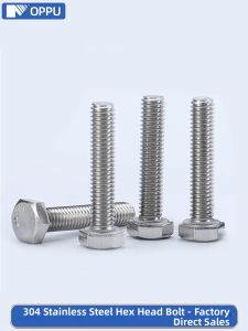 OPPU | 304 Stainless Steel Full Threaded Extended Hexagon Screw