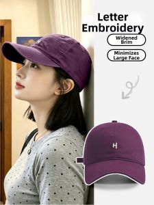 BILLI ZILLY | Wide Brim Letter Embroidered Baseball Cap