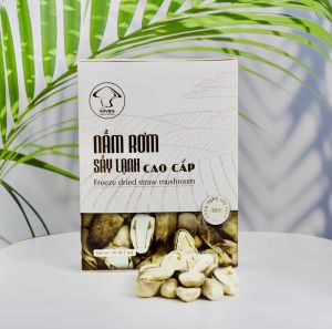 Nấm rơm sấy lạnh sạch tự nhiên anvies không chất bảo quả hoàn toàn hữu cơ 50gr