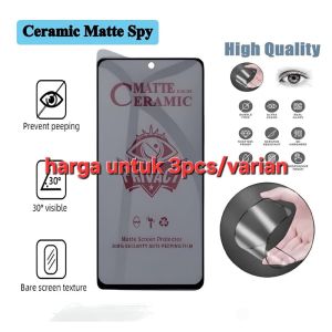 Screen Protector Anti Spy Ceramic Matte Pelindung Layar Anti Intip Pecah Gores iPhone 6 7 8 XR X XS Max Plus Pro