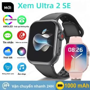 Đồng Hồ Thông Minh Ultra 2 SE Dành Cho Nam Nữ Màn Hình AMOLED 1000mAh Đo Nhịp Tim 100+ Chế Độ Thể Thao Gọi Bluetooth GPS Chống Nước Dùng Được Cho iOS Và Android