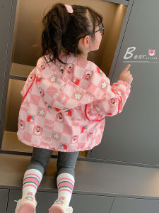 เสื้อแจ็คเก็ตเบสบอลฤดูใบไม้ร่วงสำหรับเด็กผู้หญิง แฟชั่นเกาหลี ลำลอง ฤดูใบไม้ผลิและฤดูใบไม้ร่วง เสื้อตัวบน เสื้อผ้าเด็ก