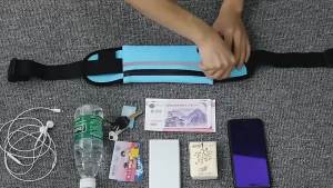 Menjalankan Beg Pinggang efon Bimbit Sangat Nipis Sukan Beg efon Bimbit Tali Pinggang Wanita Tidak Kelihatan  Kecil Kalis Air Beg Gantung Pelbagai Fungsi