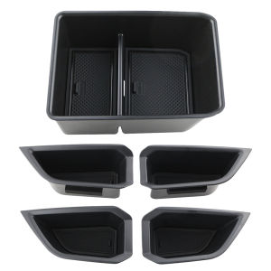 For Audi Q4 E-Tron Etron 2019-2025 Car Front Rear Door Storage Boxes Car Center Console Organizers Interior Stowing Accessories
