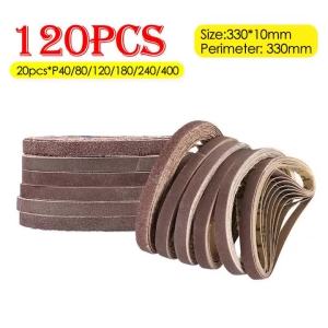 120 CÁI 330x10mm Dây Chà Nhám Mài Mòn Cho Máy Mài Góc 3/8 "Air Belt Sander Máy Đánh Bóng - Bộ 120