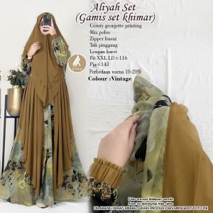 REALPICT COD ALIYAH SET FREE HIJAB / KHIMAR LD 116 PB 143 TERBARU TERMURAH TANGAN PERTAMA KONVEKSI TERIMA SERAGAMAN