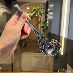 Muỗng Cán Dài Bằng Thép Không Gỉ Dày Dùng Cho Dụng Cụ Nấu Lẩu Muỗng Phục Vụ Cơm Muỗng Nhà Bếp