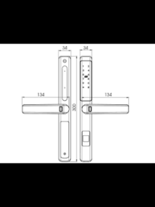 Khóa vân tay cửa nhôm Demax SL501 JB app wifi chống nước cao cấp của Đức hiện đại sang trọng