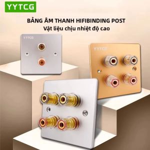2/4 Cổng Kết Nối Mạ Vàng Trên Tấm Gắn Tường Đầu Nối Loa Âm Thanh Giắc Cắm Chuối Cho Âm Thanh Vòm Không Cần Hàn