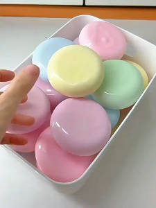 6CM Mochi Squishy Stress Ball4 Colors Adjustable SoftnessHandmade Kawaii Fidget Squeeze Ball for Stress Relief