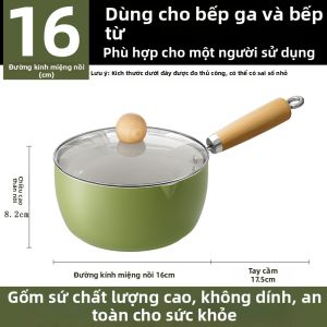ACA | Nồi Nấu Súp Bằng Gốm Không Dính ACA Cho Bé Nồi Nấu Cháo Một Người Nồi Nấu Ăn Đa Năng Bền Bỉ Cho Mọi Lứa Tuổi