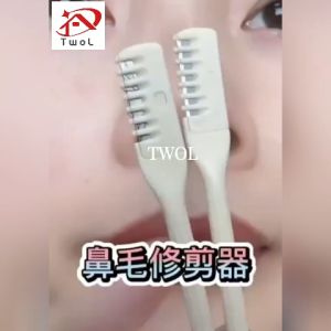 TWOL SHOP pcs 2 in 1 Nose Hair Trimmer Double Head Manual Nose Hair Remover Cleaning Tool