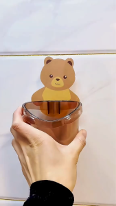 COMBO 3 CỐC GẤU DÁN TƯỜNG NHÀ TẮM ĐỰNG BÀN CHẢI ĐÁNH RĂNG ĐỒ DÙNG NHÀ TẮM