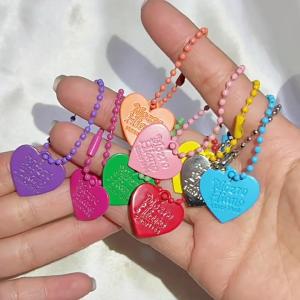 จี้ โลหะ หัวใจ คละสี เงิน ทอง ขนาด 23mm ทำพวงกุญแจ อุปกรณ์งานฝีมือ DIY ของตกแต่งชิ้นงาน