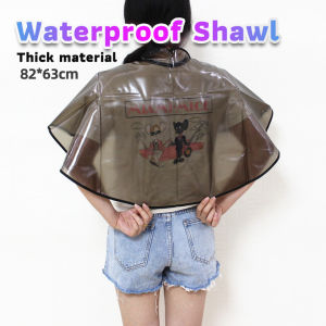 Digeo Waterproof Shawl For Beauty And Hairdressing Dye Hair Cape For Salon Transparent