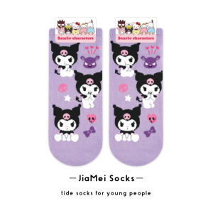 Sanrio Cute Cartoon Short Socks for Women Absorb Sweat KT Cat Kawaii Cotton Socks Meow Meow Doggie Socks Summer Collection