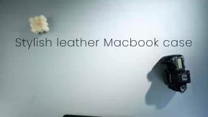 For MacBook Pro 16 inMacBook Pro 14 in CaseLeather Laptop Sleeve with StandLuxury Protective Cover for M3/M2 Pro Chip Model