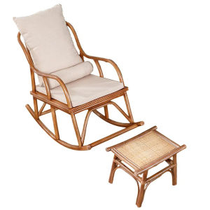 MEIDIHUAFU | Natural Rattan Rocking Chair Leisure