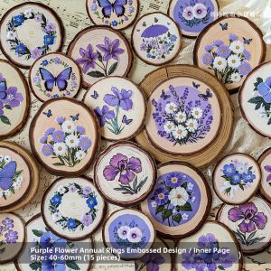 MO.CARD | 3D Ins Style Retro Floral Animal Imitation Wood Stickers