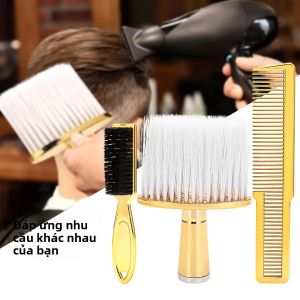 Bộ Dụng Cụ Cắt Tóc Chuyên Nghiệp 3 Món - Khăn Lau Cổ Lược Cắt Tóc Bàn Chải Râu Dành Cho Nam Dụng Cụ Tạo Kiểu Tóc Cho Salon & Tiệm Cắt Tóc