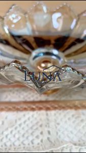 LUNA [Elegant Fruit Plate] Hari Raya Haji Ins Unique Kitchen Moon Fruit Glass Platter Food Storage Snacks Container With Stand