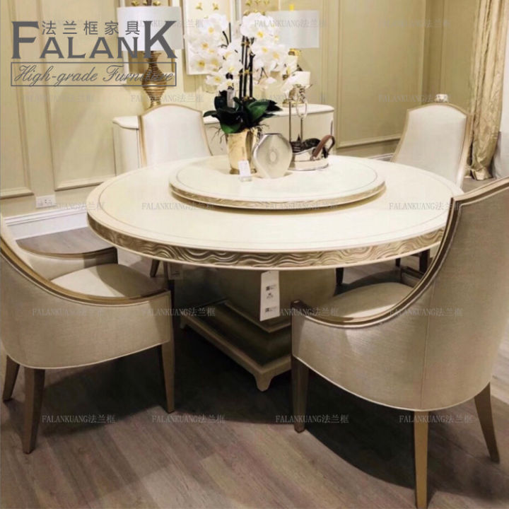 round Dining Table Accessible Luxury Modern Minimalist Solid Wood Small Apartment Household ...