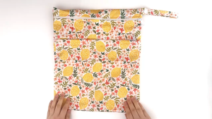 Diaper Wet Dry Bags Beg two pockets Wet Dry Bag double zipper Nappy Diaper Bag Cartoon Print Baby Diaper Bag