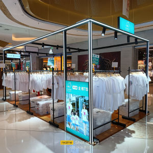 Shopping Mall Flash Store Display Rack Bargains Brand Clothing Booth Temporary Movable Build Quick-Installation Luminous Truss Shelf