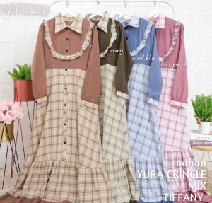 Nurul Dress/Baju Dress Muslim Wanita / Dress Maxy wanita/gamis dress mix crinkle