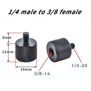 Set of six 1/4-20 to 3/8-16 Conversion Screws Photo Video Tripod Bracket Male to Male Adapter Screw Accessories